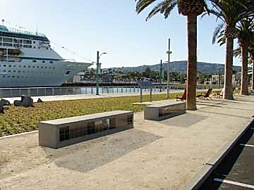 Los Angeles Harbor Tiled Benches